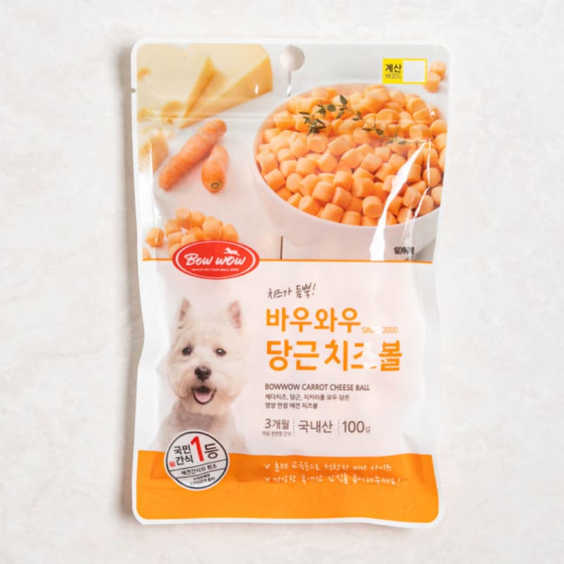 [Pet] Bow Wow Carrot Cheese Ball 100 G