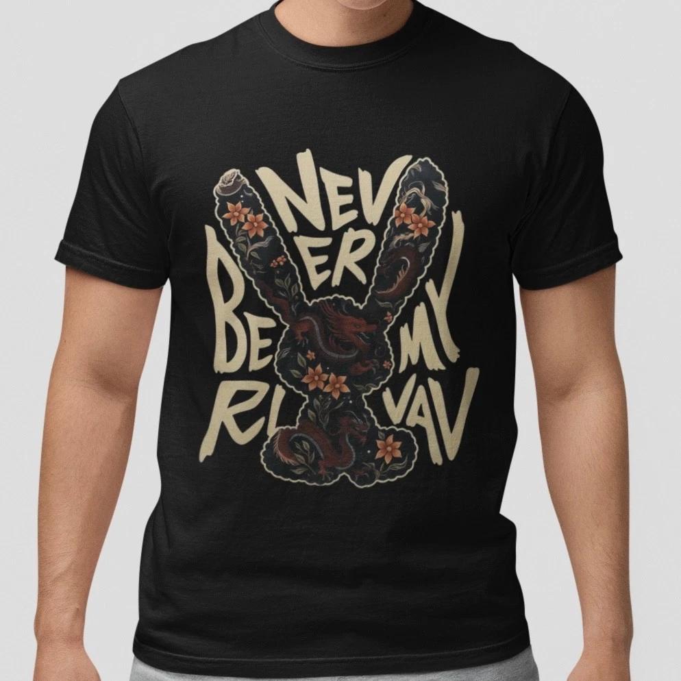 

Vintage Gothic Bunny Graphic Tee Never Be My Rival T-Shirt Streetwear Hip Hop XXXL