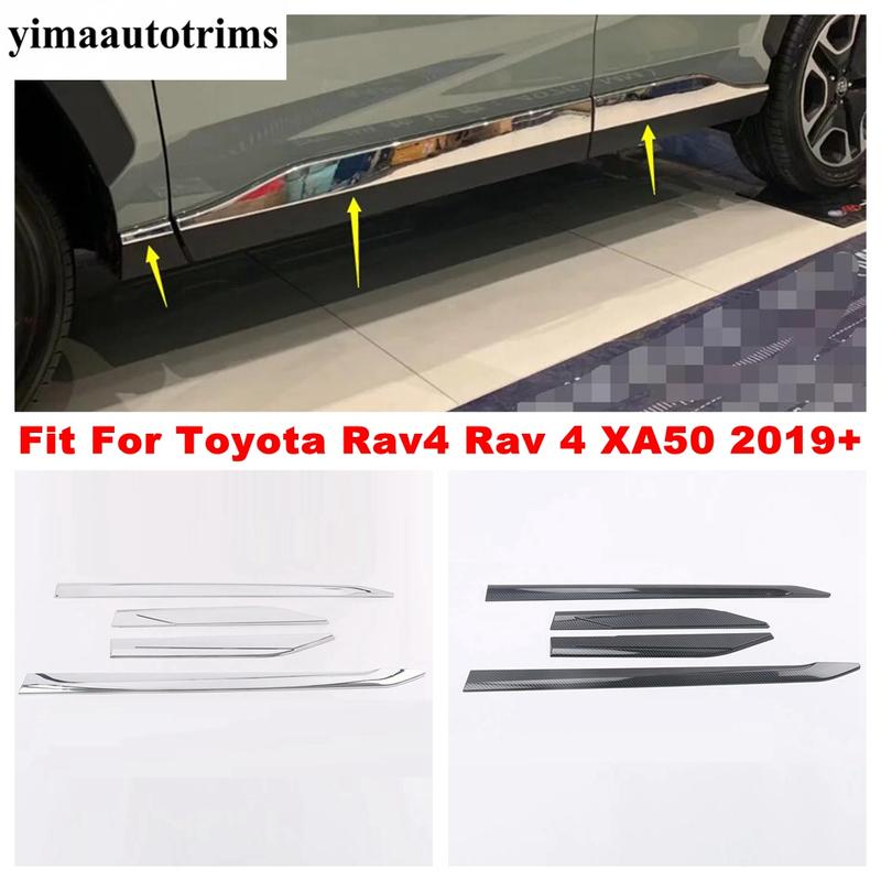 ABS Side Door Body Molding Cover Trim Side Door Protective Trim Accessories Parts For TOYOTA RAV4 RAV 4 XA50 - 2024