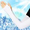 2 Pcs Ice Silk Sun Protection Arm Covers Outdoor Cool Anti-Uv Arm Sleeves