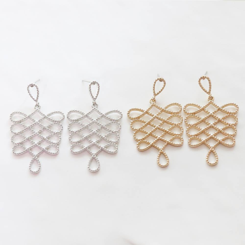 Sooho Lina Gold Silver Chain Chandelier Drop Earrings