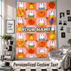 Wall Hanging Tapestry With Custom Name & Text, Miffy Decorative Tapestry For Bedroom