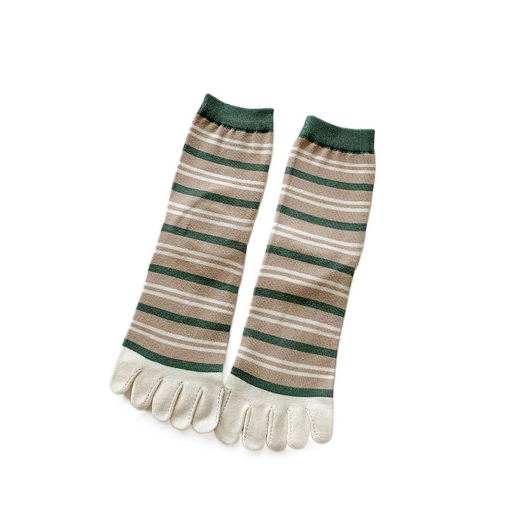 Breathable Five Finger Tube Socks Flower Toe Separator Socks Soft Toe Mid-calf Socks  Slippers