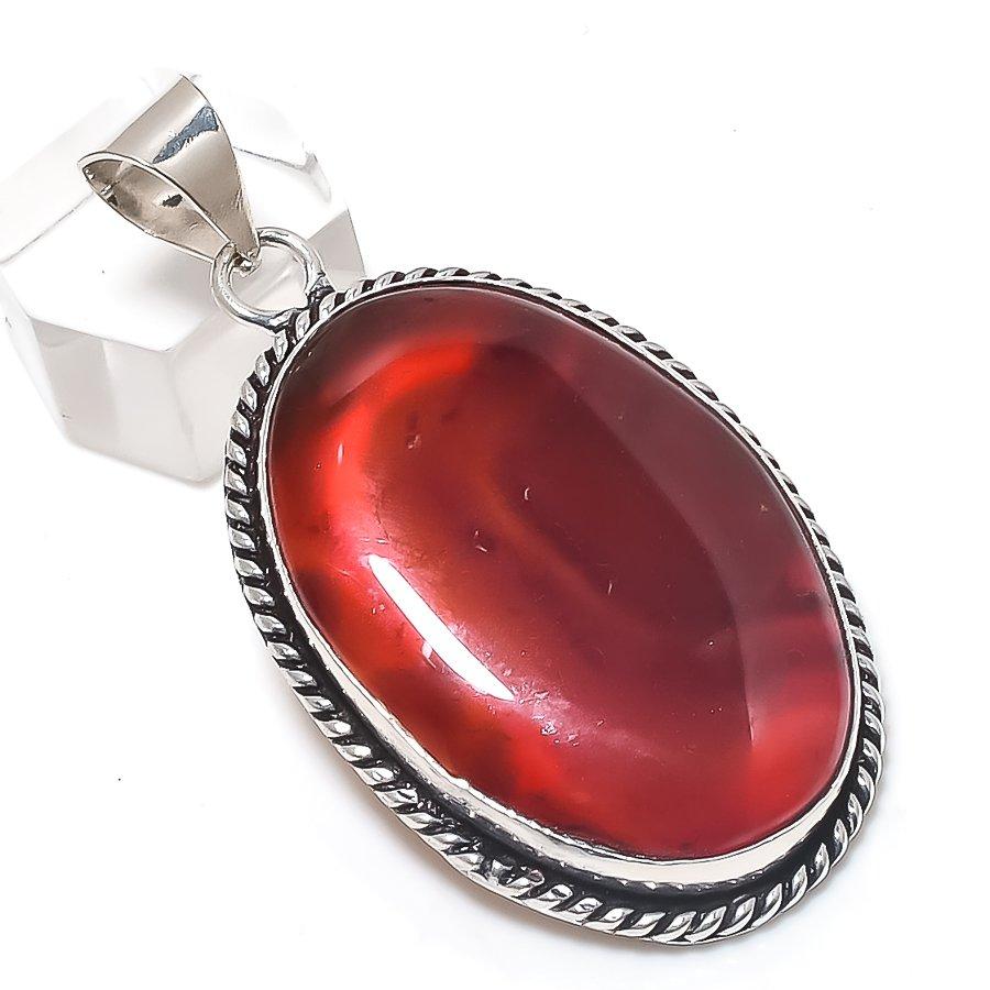 

Сердолик Драгоценный камень 925 Стерлинговое серебро Ювелирная подвеска 2,36