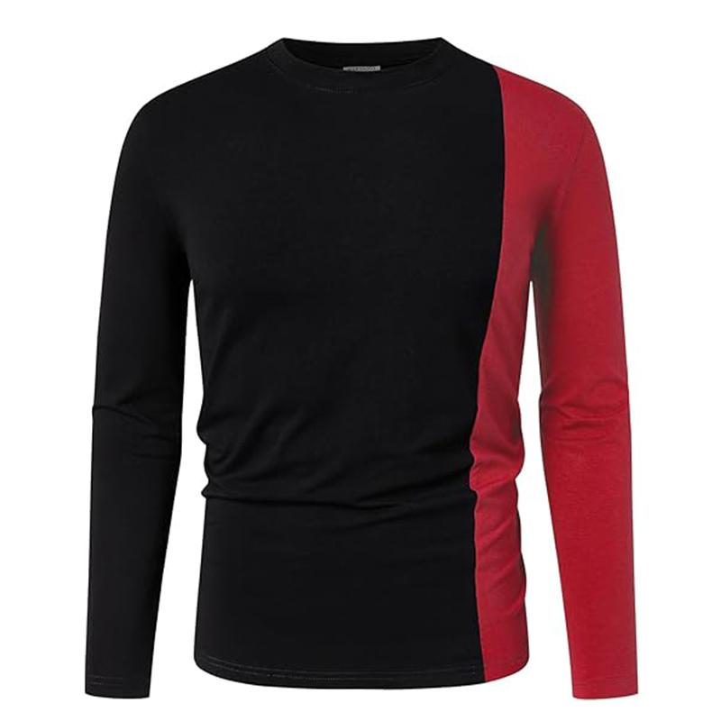 

Мужская футболка с круглым вырезом и длинным рукавом, свободного кроя, спортивного повседневного стиля, из 100% полиэстера, с 3D-принтом, для весны и осени 3XL красный