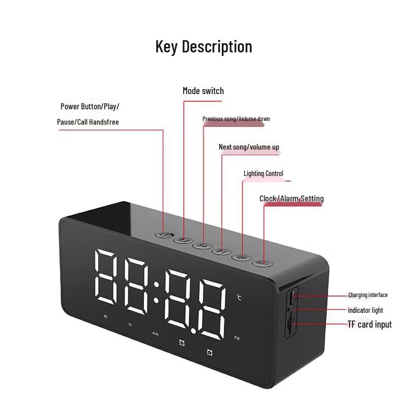 Sayrelances AI Smart Tragbarer Bluetooth-Lautsprecher CN-Stecker (Adapter enthalten)