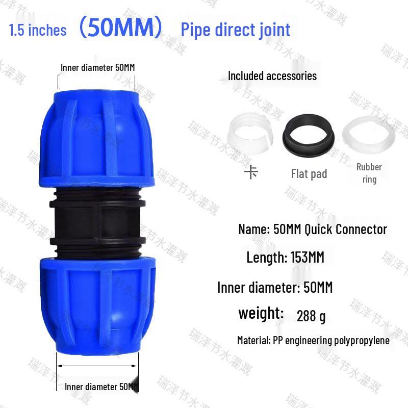 Blue Cap Quick Connect Water Pipe Fittings: No-Heat Fusion Repair Elbow, Tee, Ball Valve, Union Accessories