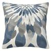 Blauw en Wit Bloemig en Slogan Kussensloop Slaapkamer Woonkamer Bank Huisdecoratie Polyester Kussenhoes met Rits,(2)