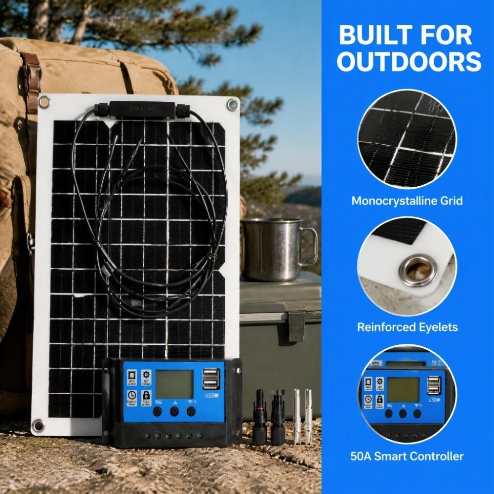 300W Solar Charger Controller 50A Solar Maintainer Kit Reliable Solar Battery Charger RV Camper