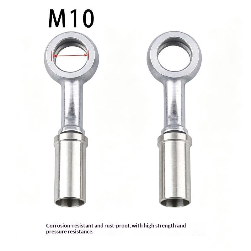 Automobilový nerezový konektor adaptéru pro brzdovou hadici M10 0°28°90° Vnější závit 16x1.5 10x1 Vnitřní lisovací spojka Univerzální Moto