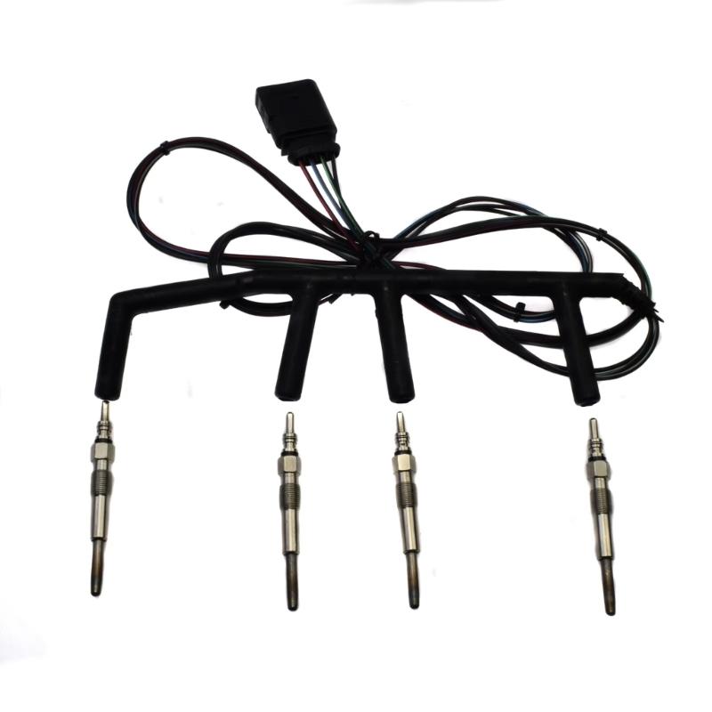 Replacement Accessories Crude Oil 4 Wire Diesels Glow Plug Harness Waterproof for 038971220C 904-090 Easy Installation