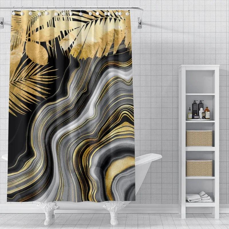 Home Shower Curtains for Bathroom Waterproof Fabric Modern Nordic Style Bathroom Curtains Shower Curtain
