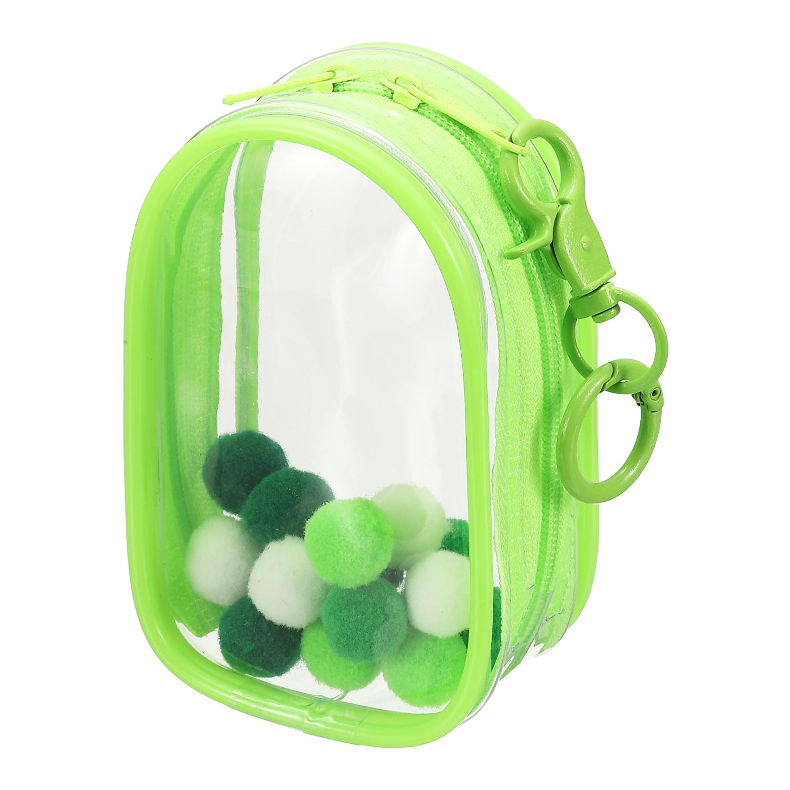 

Uxcell 4 Inch Plush Doll Out Bag PVC Transparent Mini Doll Display Pouch Clear Storage Case for Blind Box Doll Display Oval 6x3.5x10cm светло-зеленый