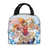 Custom One Pieces Insulated Lunch Bags for Camping Travel Manga Portable Thermal Cooler Lunch Box Unisex