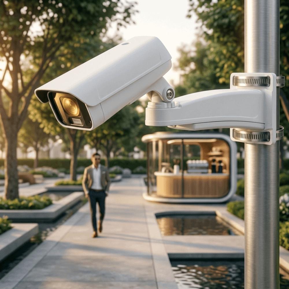 Rust Resistant Surveillance Camera Holder Sturdy Wall Mount Camera Bracket Indoor Installation