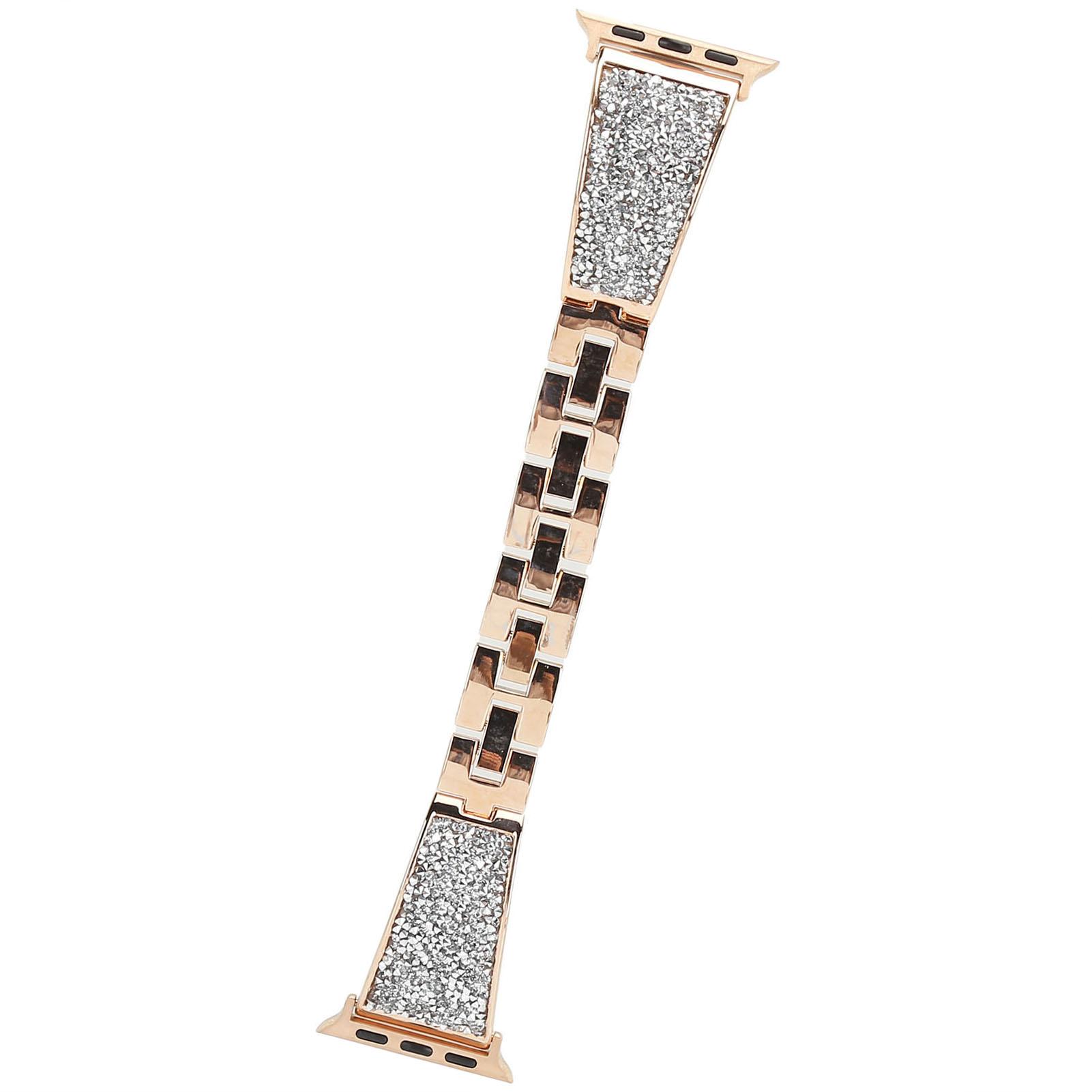 Watch Strap RhinestoneEncrusted Stainless Steel Metal Wristband Strap Compatible for Watch(38/40mm )