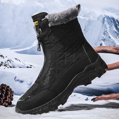 Bottes d'hiver imperméables pour hommes, bottes de neige super chaudes en peluche pour hommes, bottes d'extérieur pour hommes dans le désert, bottes de randonnée montantes antidérapantes pour hommes