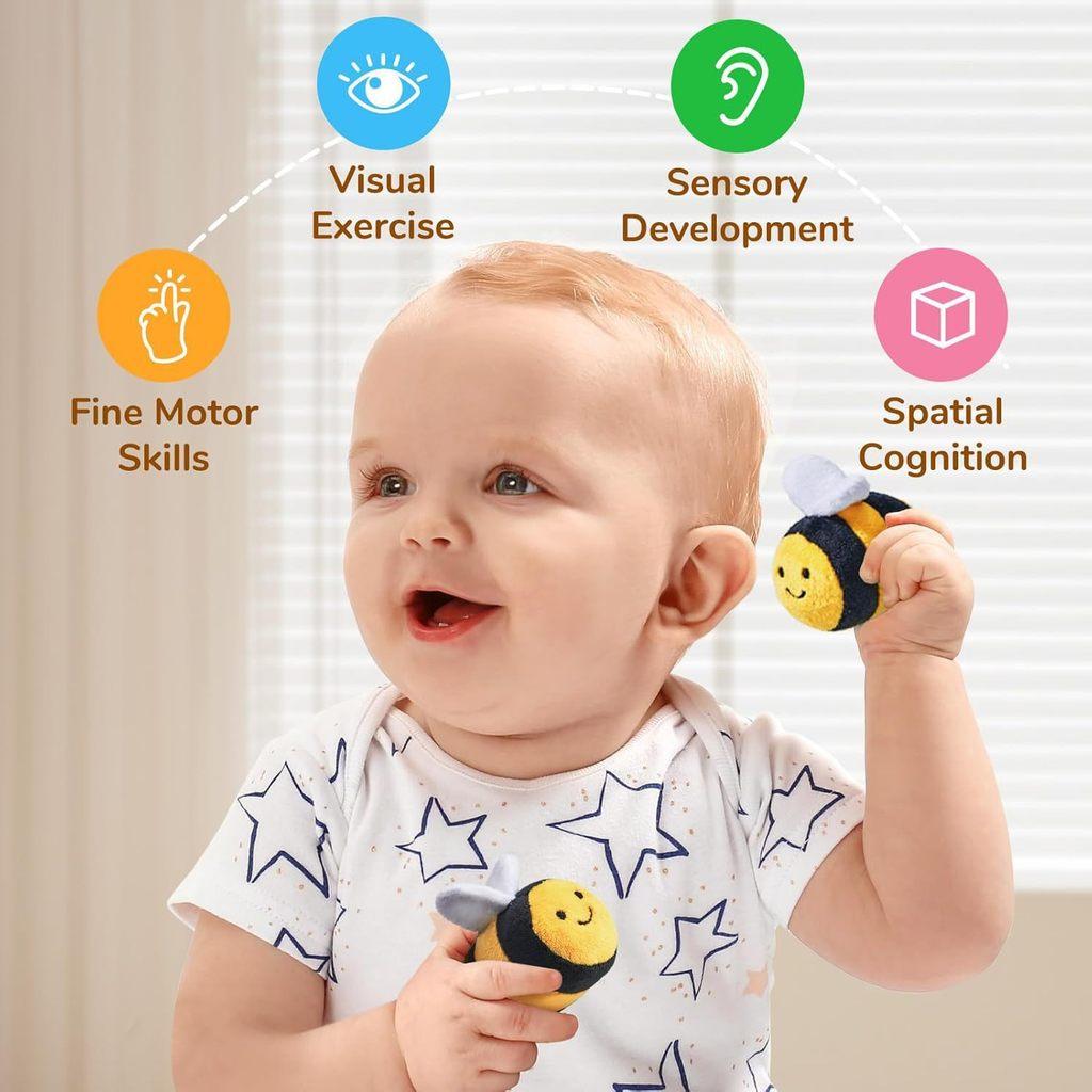 Plush Toy Bee House Sensory Fine Motor Skills Interactive Doll For Kids And Parent Play