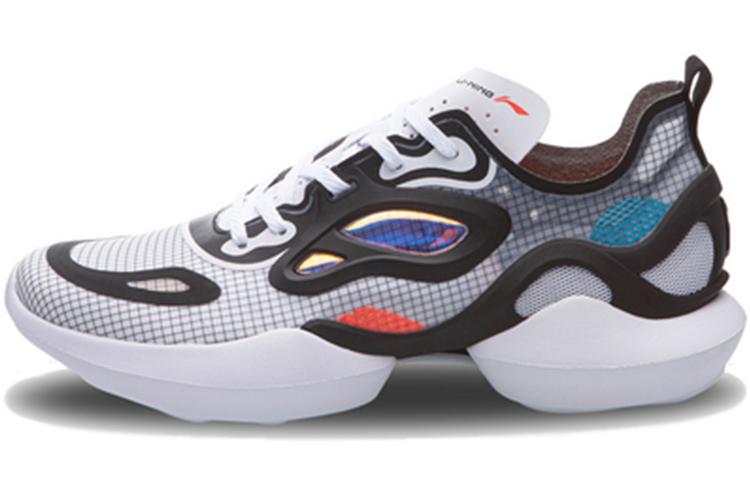 Li Ning Comet Амортизирующие Нескользящие Низкие Спортивные Повседневные Кроссовки Мужские Черно-Белые AGLQ023-3 40