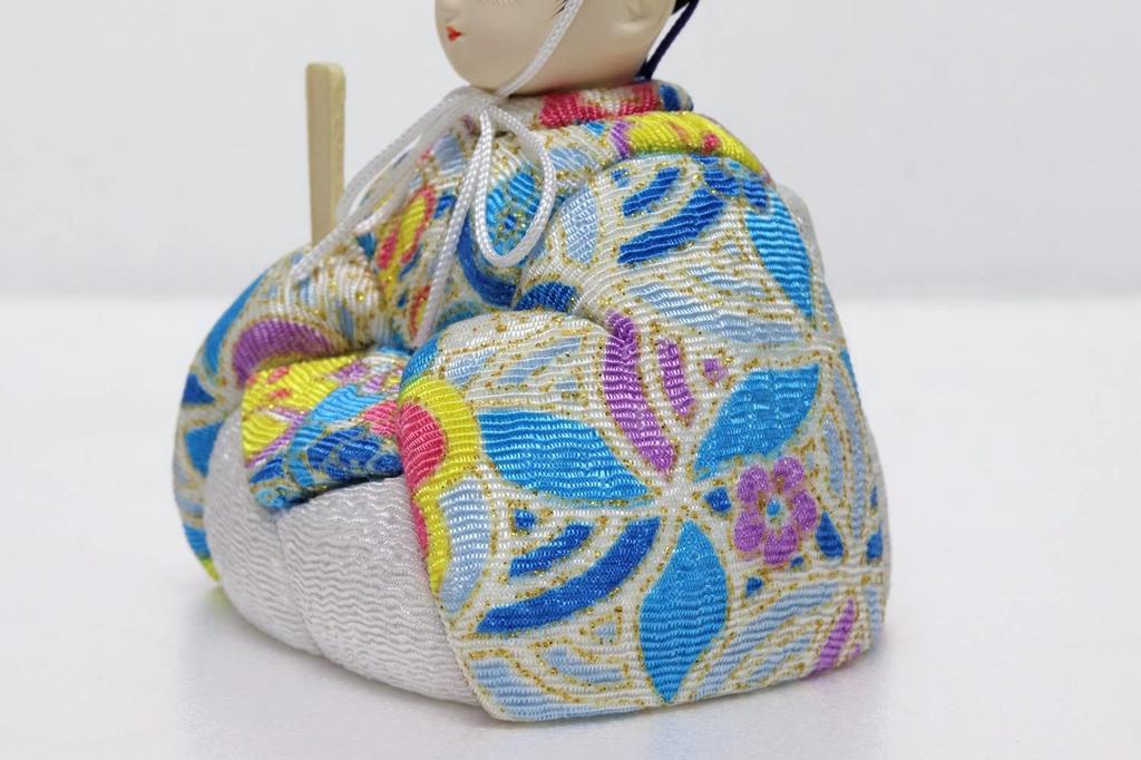 Hina Wooden Doll by Kotohoki Single Doll with Round Doll, Kanna, Tray, White, KTH-3201A1