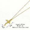 Gold-Plated Stainless Steel Women's Sun Pendant Necklace