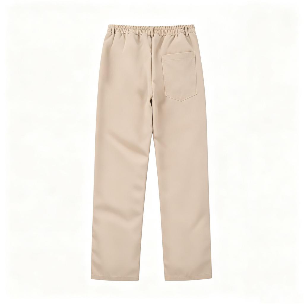 Girls' Color Loose Fit Casual Pants with Elastic Waistband for Everyday Wear
