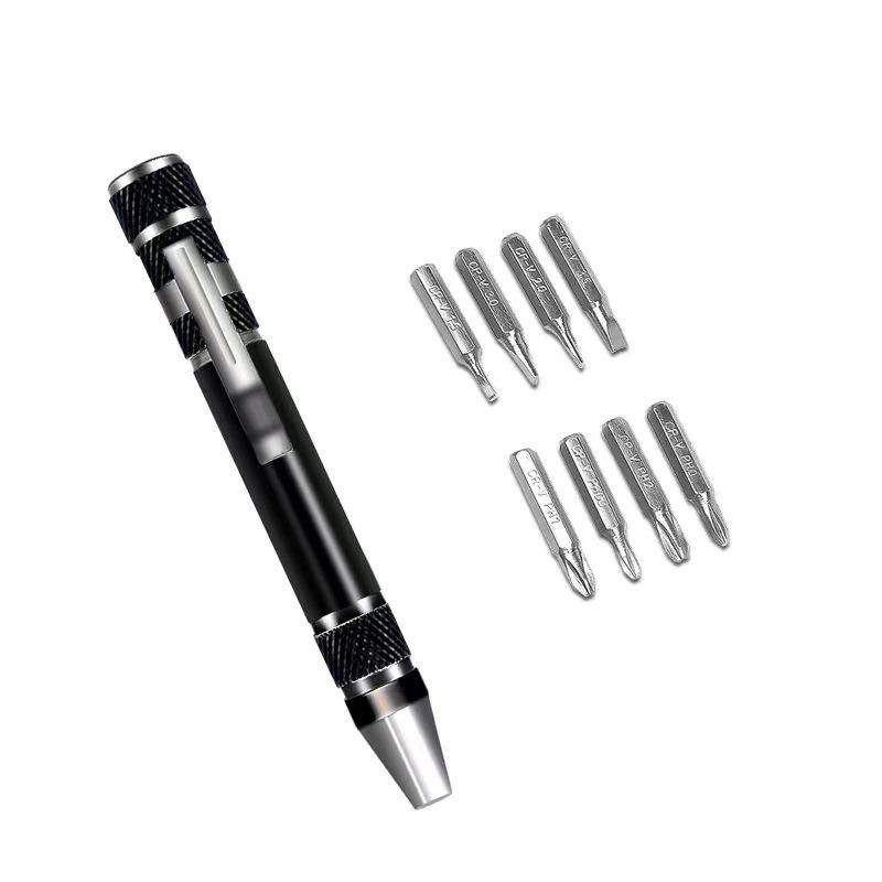 Multifunction 8 In 1 Precision Mini Screwdriver Pen Mobile Phone Repair Hand Tools Changeable Bits For Easy Repairs Disassembly