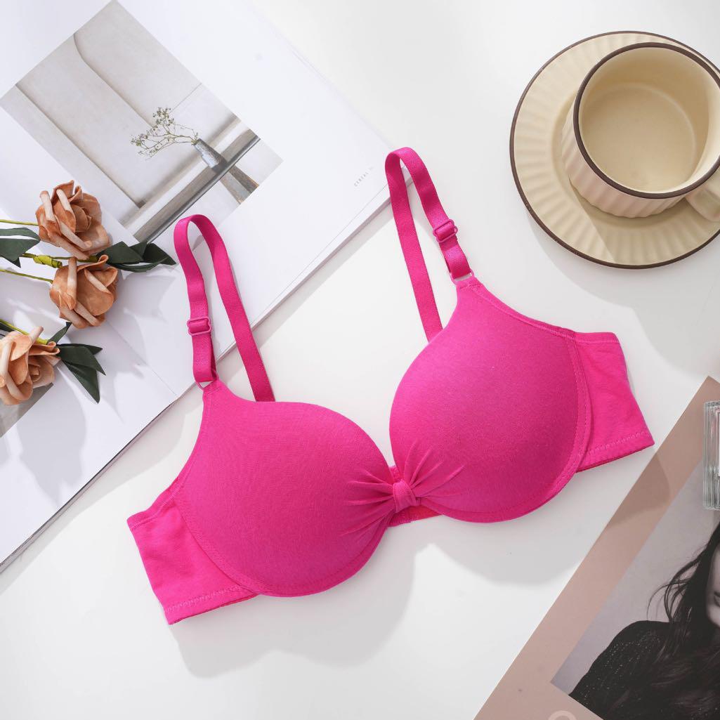 

Сексуальный бюстгальтер Push Up для женщин, бюстгальтер на косточках, бюстгальтеры с чашечками, хлопковый бюстгальтер со сборками, однотонное женское нижнее белье 36B красный