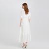 Women's V-Neck Embroidered Midi Dress