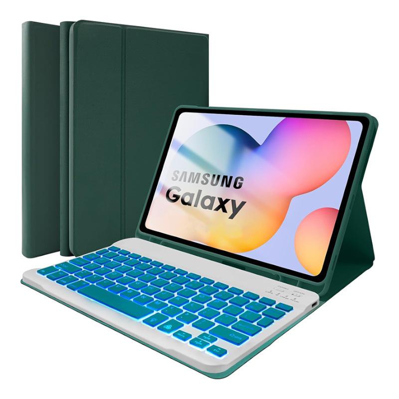 Samsung Tablet A9 Plus 11 Protective Leather Keyboard Case with Backlit Bluetooth and Pen Slot A11+