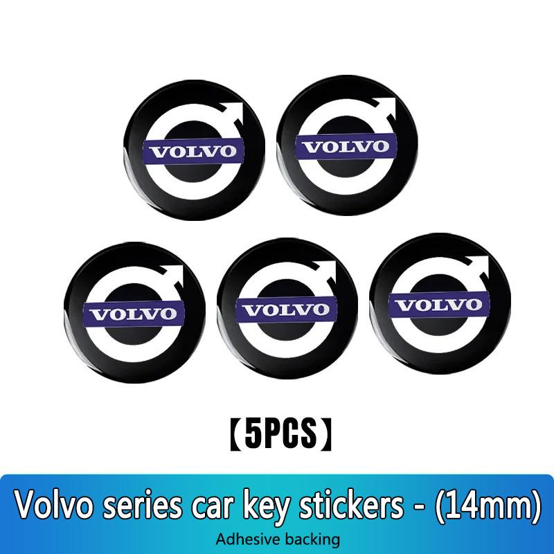 

5/10PCS Car Emblems Remote Key Stickers Decoration Decal For Volvo Rdesign T6 AWD C30 C40 C50 C70 S40 S60 S70 S80 Auto Accessory 14mm