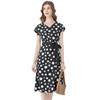 Hengyuanxiang Polka Dot Mulberry Silk Midi Dress