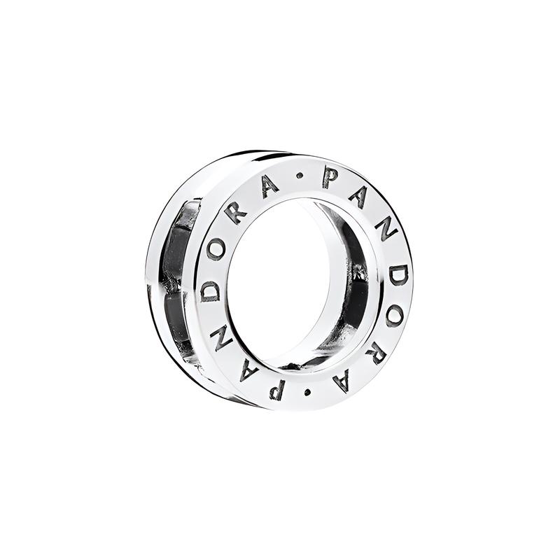 Pandora Reflexions Logo Pendant Silicone 925 Silver Fixed Clip Women s 797598