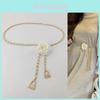 Elegant Floral Waist Chain Belt Accessory With Metal Automatic Buckle For Dresses And Jeans