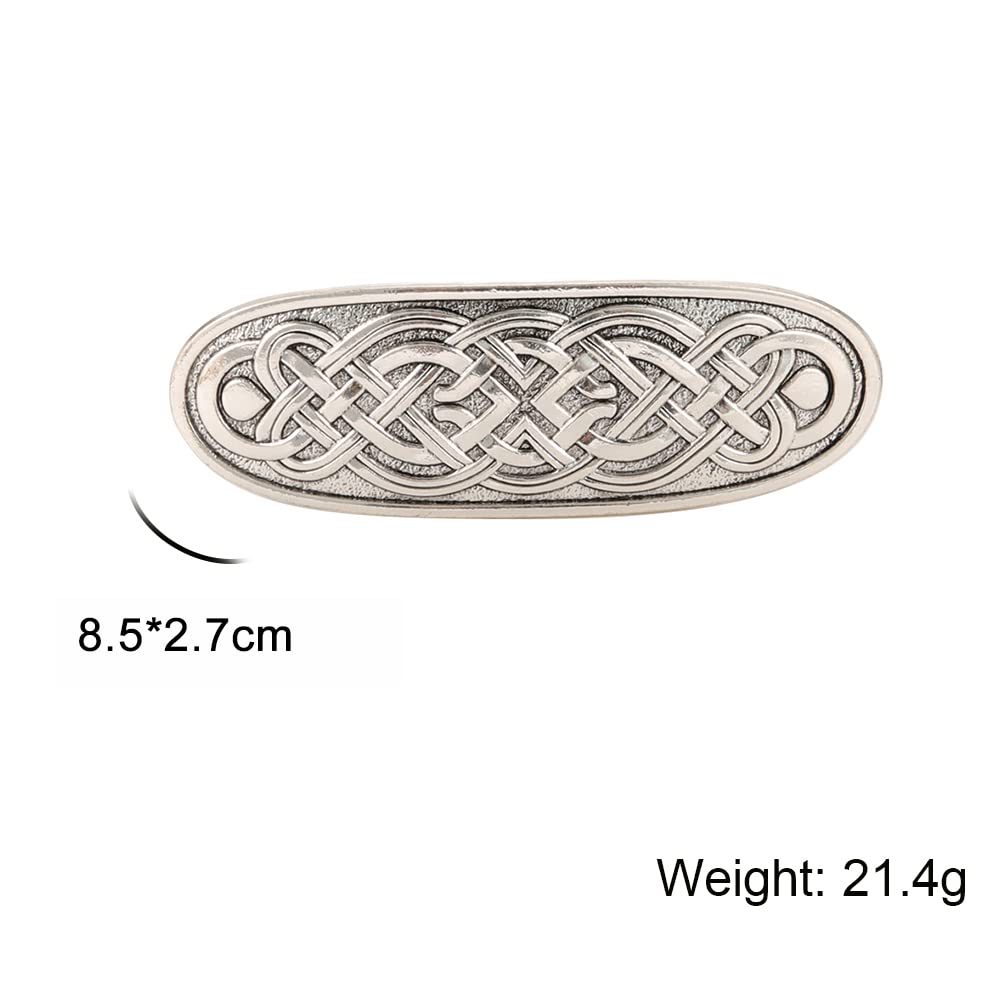 Amaxer Viking Gold Silver Barrettes for Women Girls Celtic Hair Clips for Thick Thin Hair Vintage French Hair Clips Hair Styling Accessories