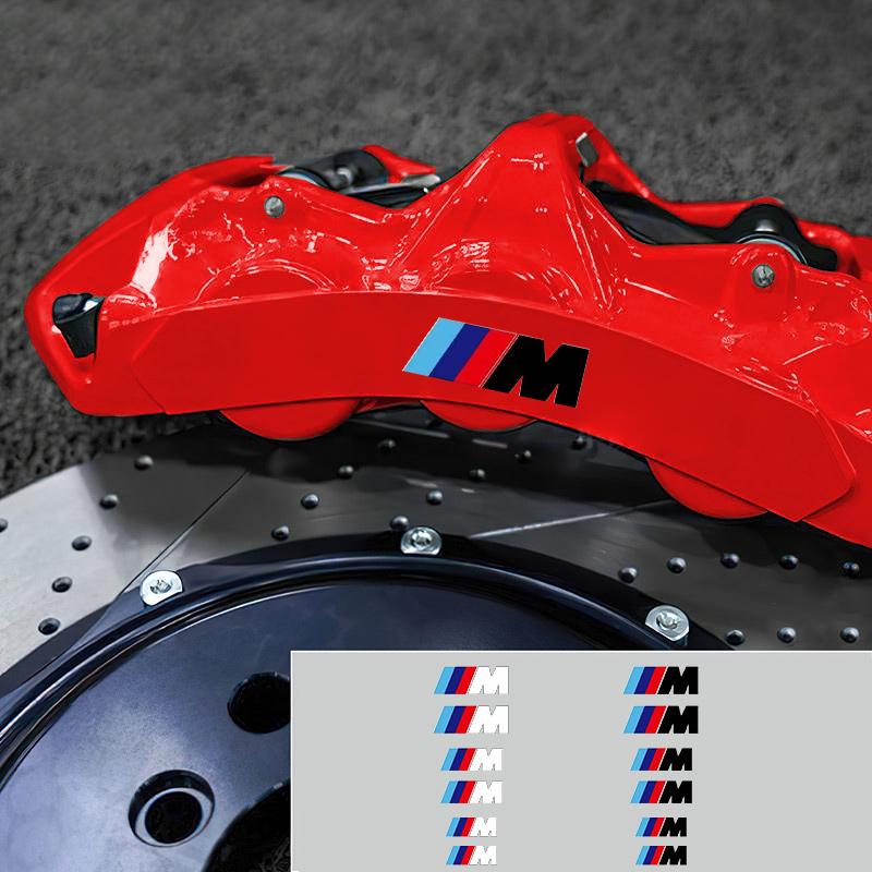 EYUJ8 Sticker Brake Caliper Sticker Label BMW MLogo Personalized Modification Decorative Sticker For BMW M Emblem E46 E36 E34 F10 E90