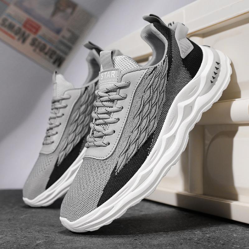 

Men s shoes spring new men s versatile casual sports shoes youth mesh breathable fly-woven shoes 44