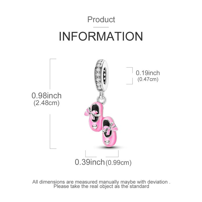 Charm Bead Charms Authentic copper Pink Bow Tie Girl Shoes Bead Charms Compatible With Bracelets Women Jewellery Diy Fine Gift Accessory