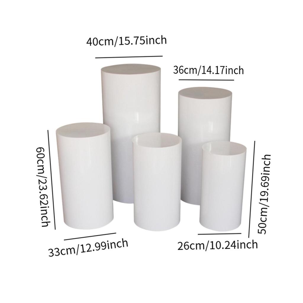 3/5Pcs Cylinder Pedestal Cake Stand Dessert Table Pillars Holiday Party Supplies for Valentine's Day Thanksgiving Birthday