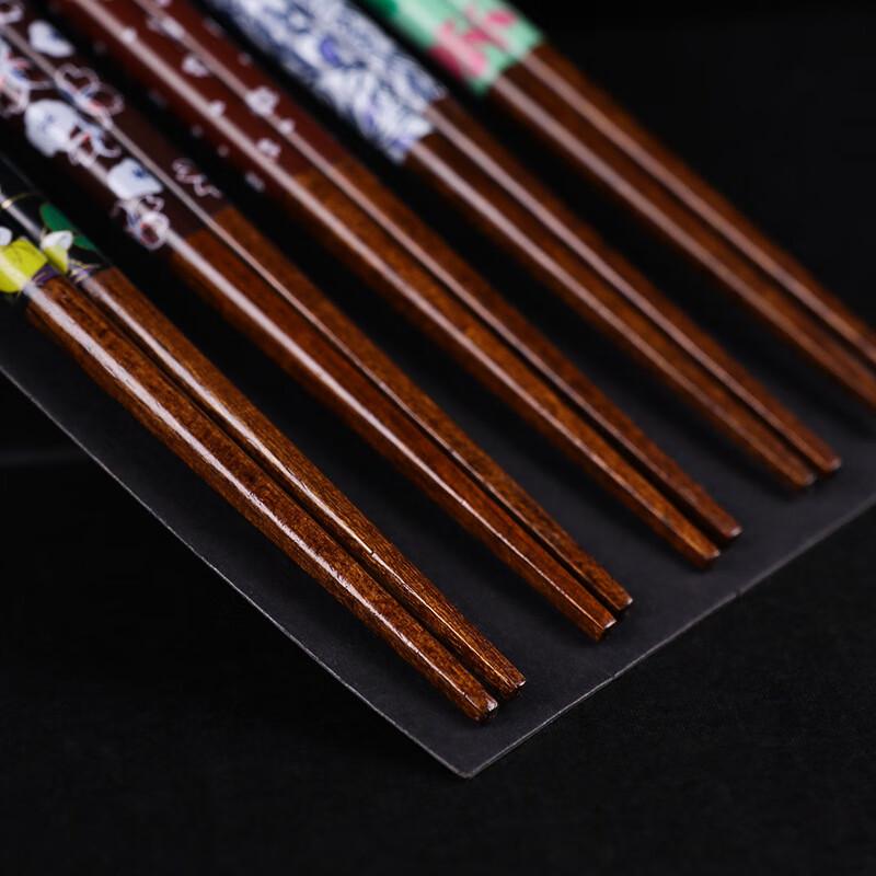 Linshenfang Colorful Tortoise Shell Chopstick & Spoon Gift Set