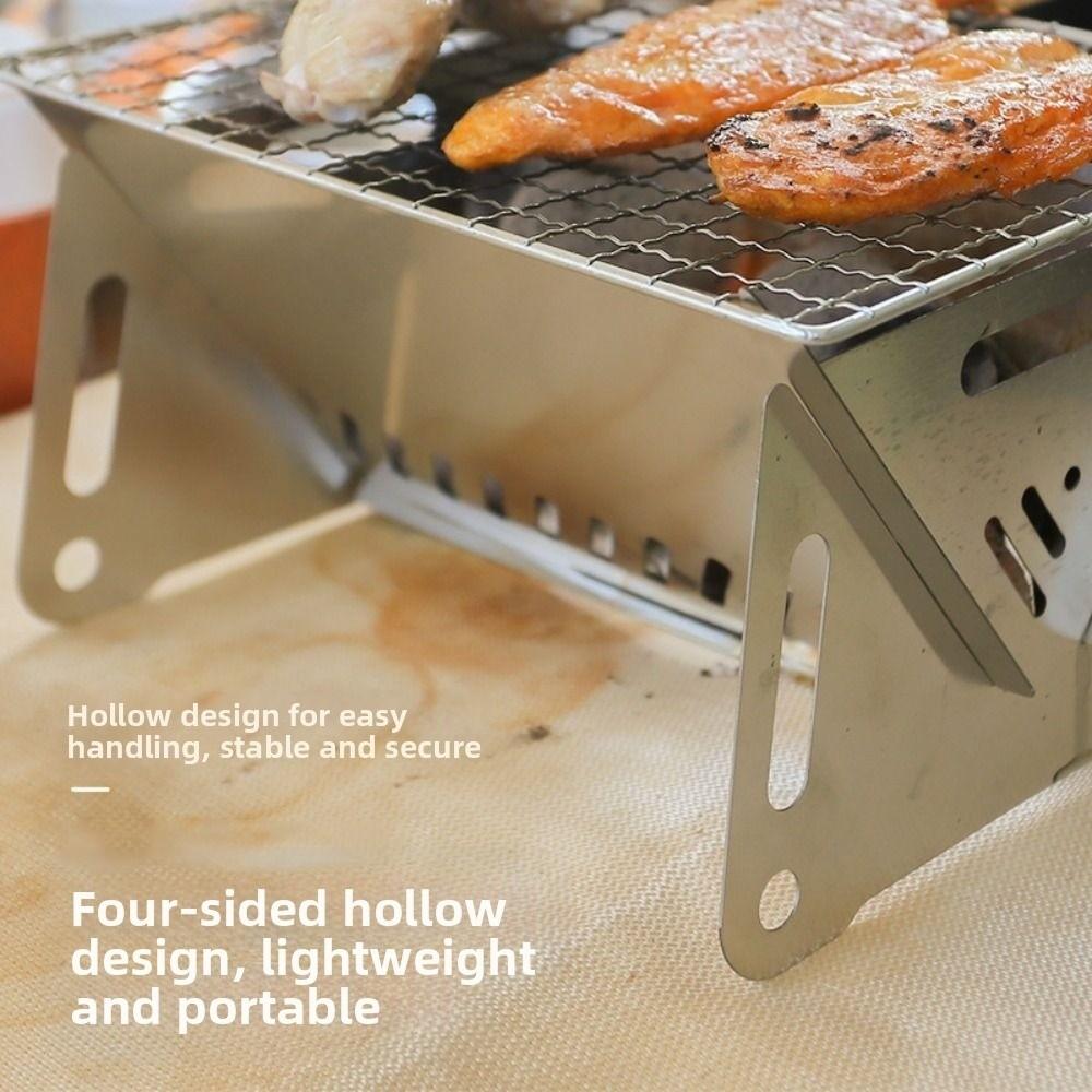 Stainless Steel BBQ Grill Rack Detachable Barbecue Stove BBQ Tools Folding Barbecue Grill  Picnic