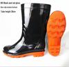 Men's PVC Waders with Non-Slip Rubber Boots and Cowhide Bottom Waterproof Rain Shoes