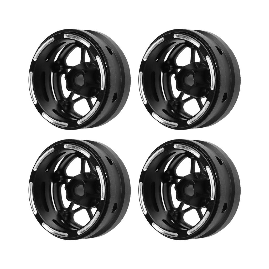 4PCS 1.9in Wheel Rims Carbon Fiber RC Beadlock Wheels Rims for Axial SCX10 1 10 RC Crawler for Gen8 for Gelande II for