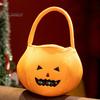 Halloween Party Favor Bags Pumpkin Candy for Kids, Reusable Trick or Treat Totes Bucket, Cute Handbag with Handle Favors Kindergarten Supplies