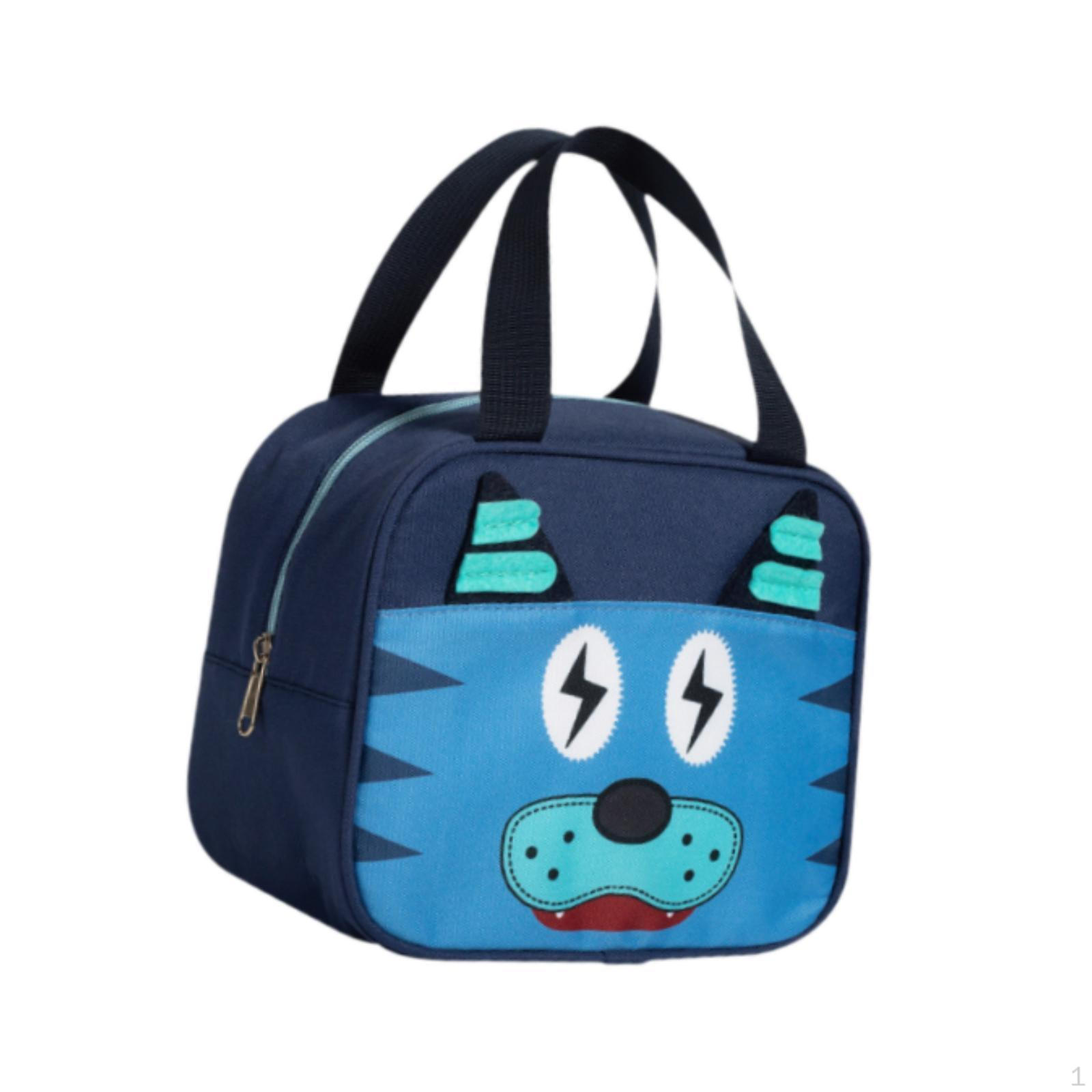 

Insulated Lunch Box Bag Reusable Waterproof Food Carrier Handbag Tiger