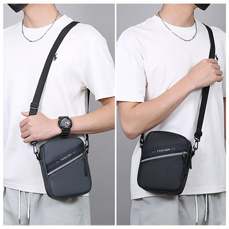 2025 New Men's Crossbody Bag Lightweight Commuting To Work Multi-layer Shoulder Bag Simple Fashion Men's Bag
