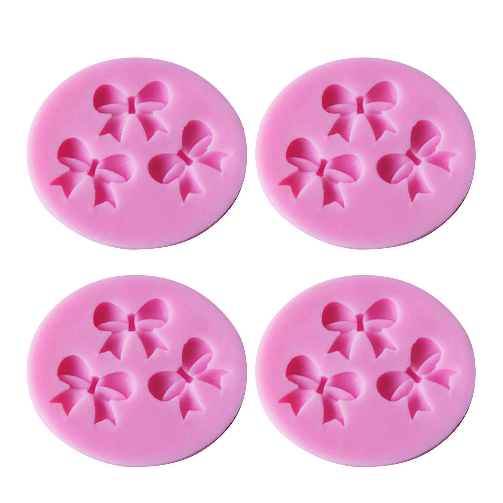

Инструменты для выпечки Форма для торта, бант, помадка, форма для украшения торта, шоколадная форма, самодельная бижутерия, капающий клей, смола, силиконовая форма, симпатичная, 4 шт. One Size розовый