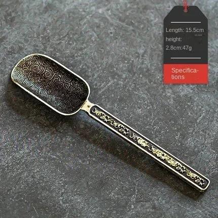 Vintage Alloy Teaspoon Household Food Measuring Tool Use To Take Tea-Leaves Ware Scoop Spatula Kung Fu Tea Ceremony Accessories