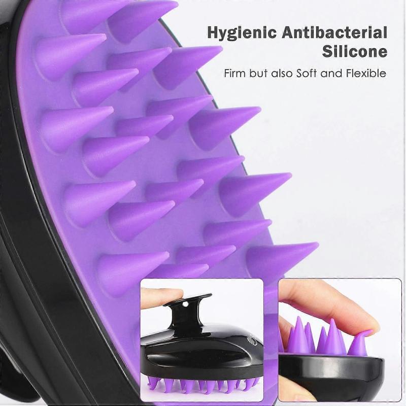 Scalp Massager, Soft Silicone Shampoo Scrub Brush for Clean, Wet and Dry Hair Head Massager, Reduce Dandruff, Massage Scalp, Promote Hair Growth