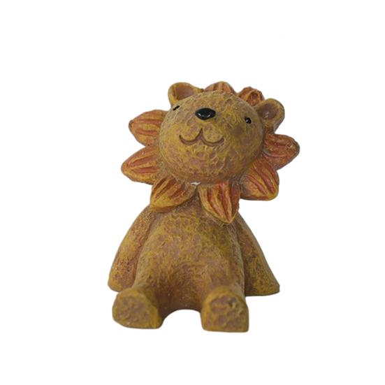 Yousheng Look-up Sitting Animal Figurine, Cartoon Bear Elephant Rabbit Dog Frog Panda Statue, Wooden Miniature Animal Sculpture Decoration T